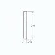 GROHE - Douchette 1 jet Vitalio Get Stick chromé avec flexible 175 - vignette