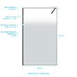 AURLANE - Paroi de douche 140x200cm - Verre degrade blanc effet brume - Encadrement noir mat - NEPHELIE - vignette