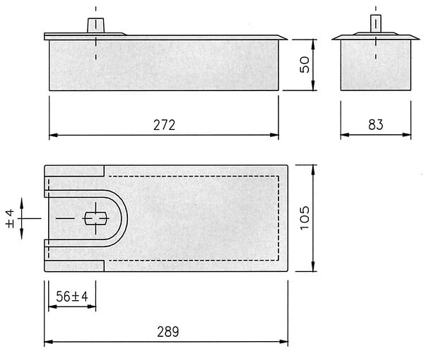 LCN - Plaque de pivot 710.01 pour série 8610 inox - LCN - 3050705064 - large