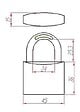 HERACLES - Cadenas laiton UNO 45mm sous blister - HERACLES - I-CAD45-BS - vignette