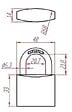 HERACLES - Cadenas laiton UNO 40mm sous blister - HERACLES - I-CAD40-BS - vignette