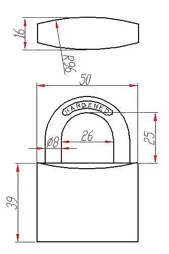 HERACLES - Cadenas laiton UNO 50mm sous blister - HERACLES - I-CAD50-BS - large