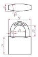HERACLES - Cadenas laiton UNO 50mm sous blister - HERACLES - I-CAD50-BS - vignette