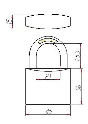 HERACLES - Cadenas laiton UNO 45mm - HERACLES - I-CAD45 - large