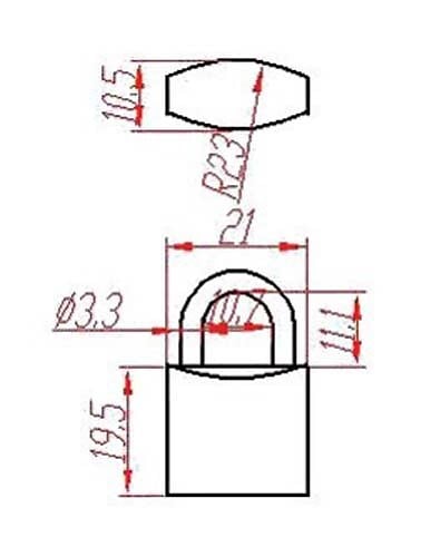 HERACLES - Cadenas laiton UNO 20mm sous blister - HERACLES - I-CAD20-BS - large