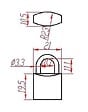 HERACLES - Cadenas laiton UNO 20mm sous blister - HERACLES - I-CAD20-BS - vignette