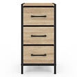 ID MARKET - Lot de 2 tables de chevet UTAH 3 tiroirs - vignette