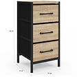 ID MARKET - Lot de 2 tables de chevet UTAH 3 tiroirs - vignette
