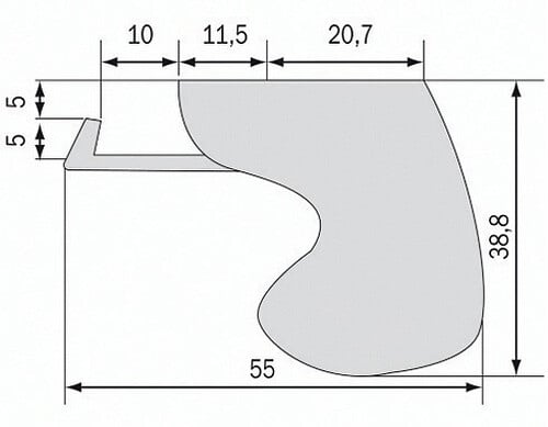 LA CROISEE DS - FERMETURE SORGHO 130MM LAQ BRUN RAL1247 - large