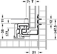 HANGER - Paire de coulisses sous tiroir 400mm amortisseur avec 2 attaches - HAFELE - 433.03.653 - vignette