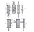 WSS - Serrure de garage verouillage bas avec ressort épaisseur 29mm - WSS - 16540000010 - vignette