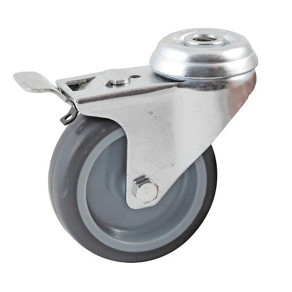 AVL - Roulette Å“il trou pivotant diamètre 75mm en caoutchouc gris - AVL - 550875H - large