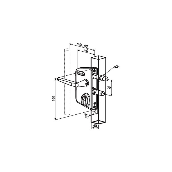LOCINOX - Série LCKX U2 en alu anodisé argent - large