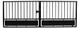 Portail droit noir 3,5x1,2m - vignette