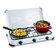KEMPER - Plaque de cuisson gaz 3 feux portable 3450W Réchaud Camping Blanc Couvercle amovible KEMPER - vignette