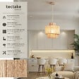 TECTAKE - Suspension ALLEGRA en jute au style bohème 40W marron naturel - vignette