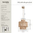 TECTAKE - Suspension ALLEGRA en jute au style bohème 40W marron naturel - vignette