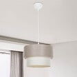 ENTREPOT BRICO - Suspension luminaire Plafonnier Ε27 beige D30x72cm 15 - vignette