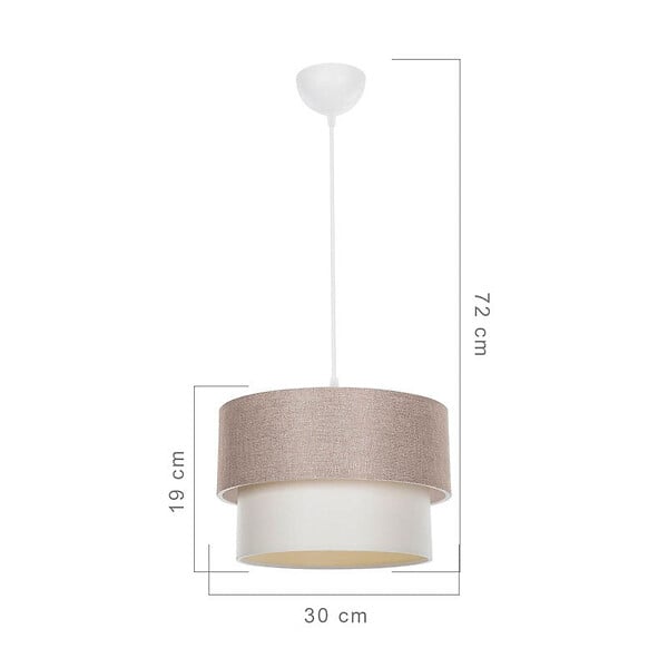 ENTREPOT BRICO - Suspension luminaire Plafonnier Ε27 beige D30x72cm 15 - large
