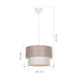 ENTREPOT BRICO - Suspension luminaire Plafonnier Ε27 beige D30x72cm 15 - vignette