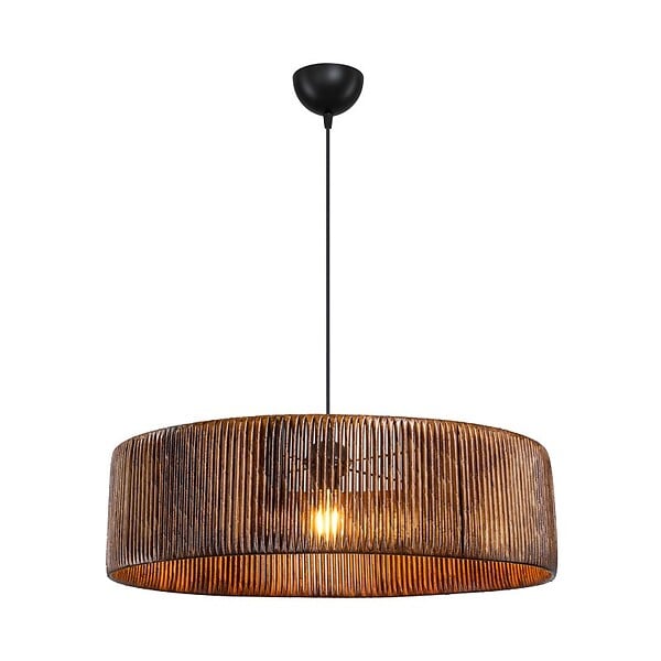 ENTREPOT BRICO - Suspension luminaire plafonnier avec abat-jour marron 55x20cm - large