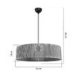 ENTREPOT BRICO - Suspension luminaire plafonnier avec abat-jour marron 55x20cm - vignette