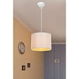 ENTREPOT BRICO - Suspension luminaire Plafonnier PΕ27 blanc crème D22x60cm - vignette