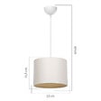 ENTREPOT BRICO - Suspension luminaire Plafonnier PΕ27 blanc crème D22x60cm - vignette