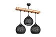 ENTREPOT BRICO - Suspension luminaire plafonnier fiona ε27 noir-naturel 50x20x63cm - vignette