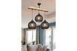 ENTREPOT BRICO - Suspension luminaire plafonnier fiona ε27 noir-naturel 50x20x63cm - vignette