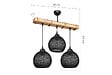 ENTREPOT BRICO - Suspension luminaire plafonnier fiona ε27 noir-naturel 50x20x63cm - vignette