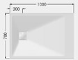 AKW - Receveur ONYX blanc 1400x700mm avec bonde  - AKW - 12827WH-CH - vignette