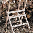 RIBIMEX - Chevalet porte buche RIBIMEX en bois 3 branches - vignette