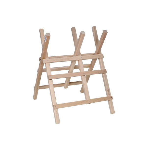 RIBIMEX - Chevalet porte buche RIBIMEX en bois 3 branches - large