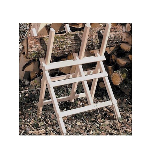 RIBIMEX - Chevalet porte buche RIBIMEX en bois 3 branches - large