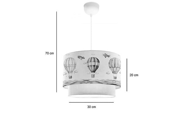 ENTREPOT BRICO - Suspension luminaire plafonnier enfant abat jour beige 30x20 cm - large