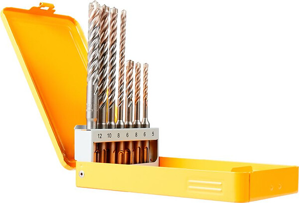 DEWALT - Coffret de 7 forêts SDS-Plus DEWALT DT8976-QZ Carbure ELITE Ø 5, 6(x2), 8(x2), 10, 12mm - large