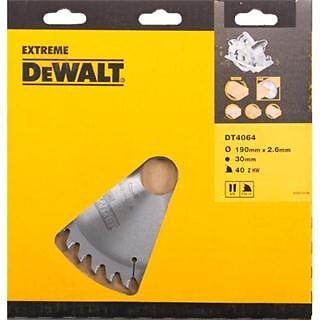 DEWALT - Lame DEWALT Extreme DT4064-QZ Bois coupe fine Ø 190 mm 40 dents pour scie circulaire - large