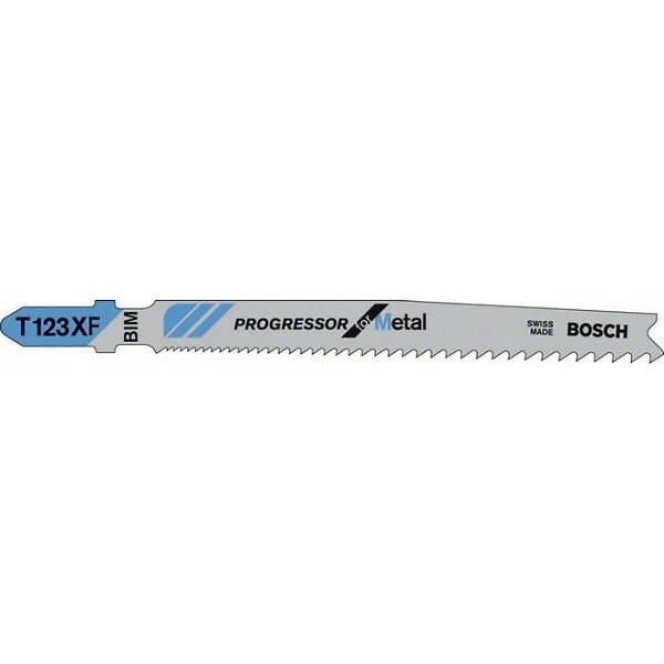 BOSCH - Lot de 5 Lames de Scie Sauteuse T 123 X BOSCH 2608638473 pour métal - large