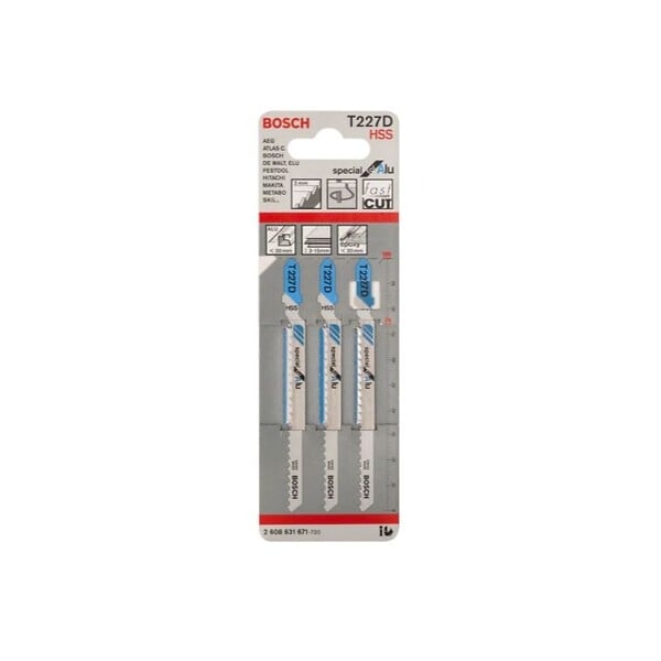 BOSCH - Lot de 5 lames de scie sauteuse T 227 D BOSCH 2608631030 Special for Alu - large