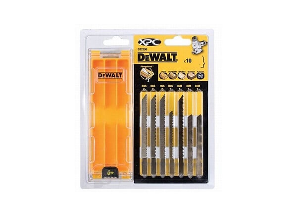 DEWALT - Coffret de 10 lames de scie sauteuse DEWALT DT2296-QZ XPC HCS BIM pour bois - large