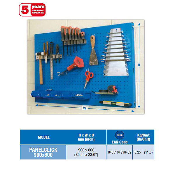 SIMON RACK - Panneau mural bleu pour atelier SIMONRACK - large