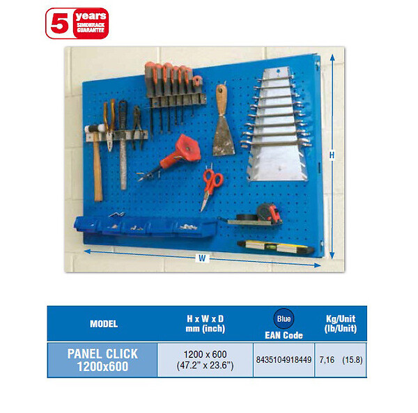 SIMON RACK - Panneau mural bleu pour atelier SIMONRACK - large