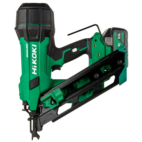 HIKOKI - Cloueur 90mm-18V-5Ah - HIKOKI - NR1890DCAWQZ -Li-ion Brushless-Tête en D bande papier - Hitcase IV - large