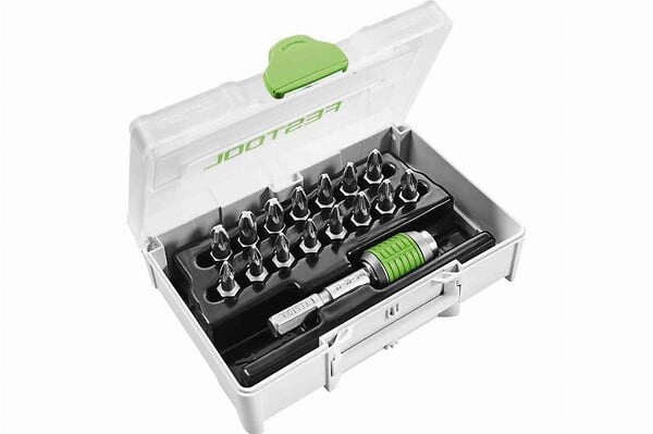 FESTOOL - Assortiment d'embouts FESTOOL 205824 SYS3 XXS CE-PZ BHS 60 pour perceuses-visseuses sans fil à interface FastFix - large