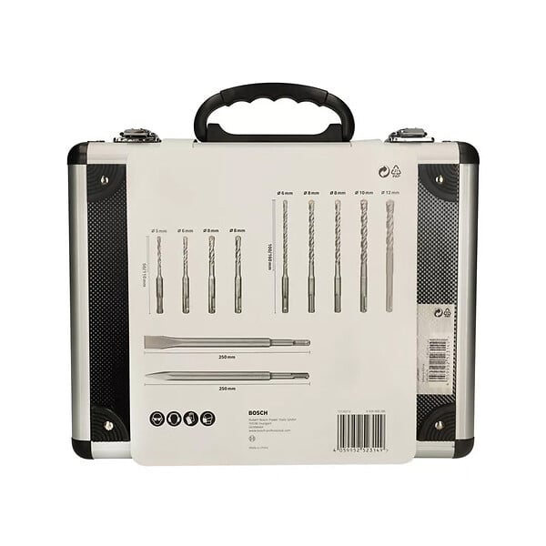 BOSCH - Mallette de 11 pièces BOSCH Professional 2608579916 SDS Plus-3 (burins pointus / burins plats / forets) - large