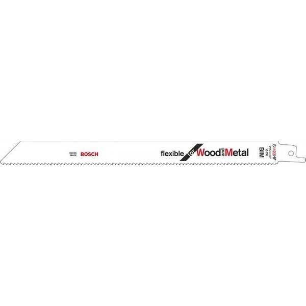 BOSCH - Lot de 5 lames de scie sabre S 1122 HF BOSCH 2608656021 pour bois et métal - large
