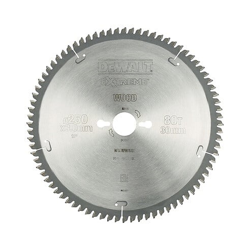 DEWALT - Lame pour scies stationnaires DEWALT DT4287 Ø 250mm x 30 mm 80 dents - large