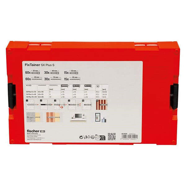 FISCHER - Coffret FixTainer chevilles SX Plus 6,8 / 10 avec vis FISCHER 567894 - large