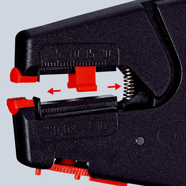KNIPEX - Pince à dénuder auto-ajustable 0,03 à 10 mm² - Boitier ABS - Poids faible KNIPEX - 1240200 - large